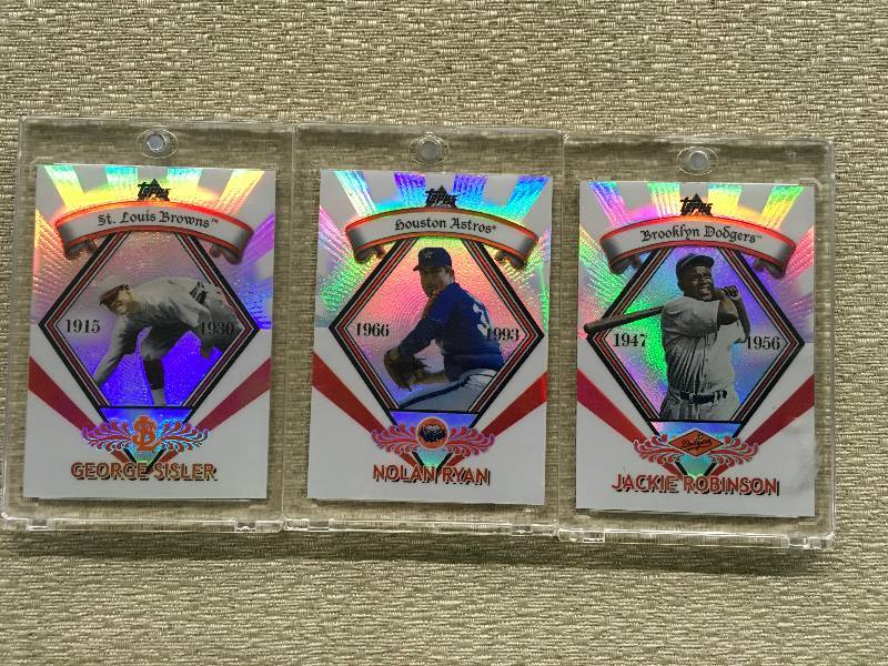 Three Topps MLB Refractor Cards