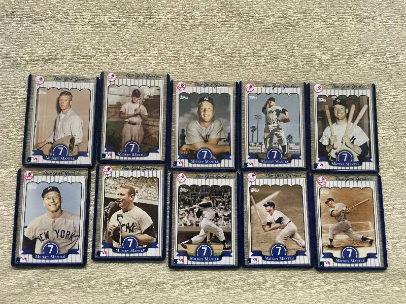 10 Mickey Mantle Card Set