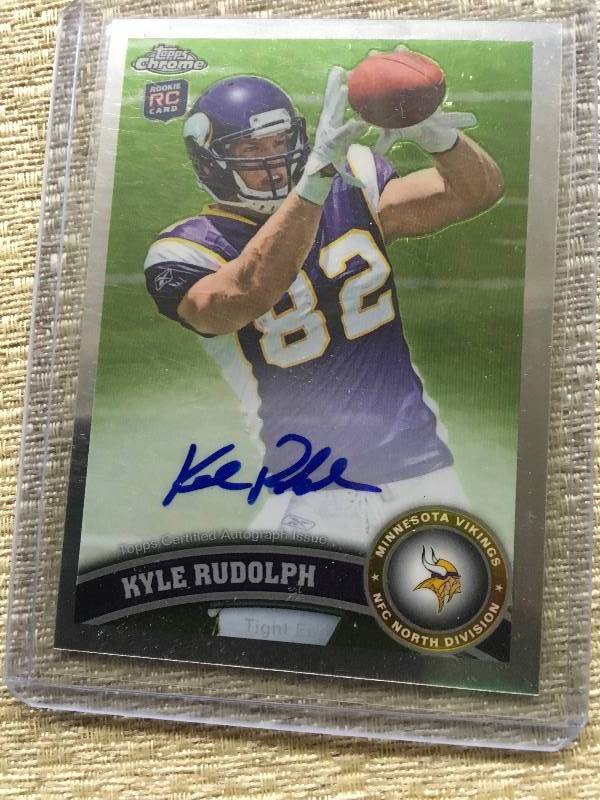 Autographed Kyle Rudolph Card