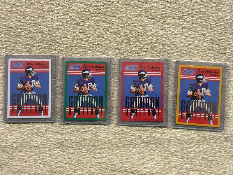 Four Gridiron Heritage Fran Tarkenton Cards