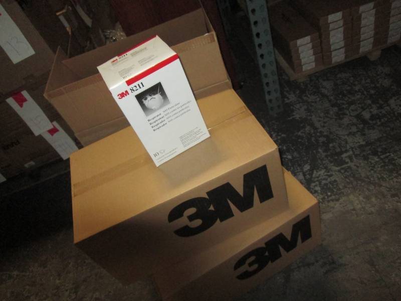 lot 160 image: 3M Respirators, 3 full and 1 nearly...