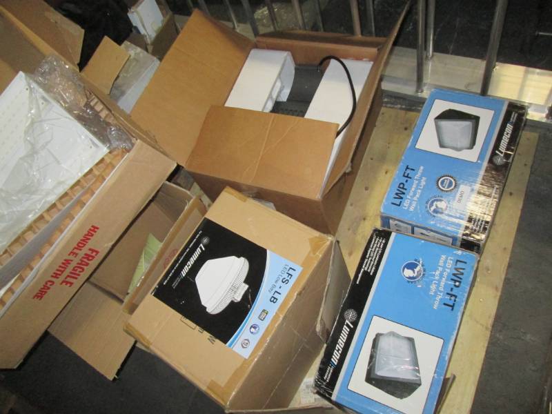 lot 194 image: Pallet of LED Lighting and note pad...