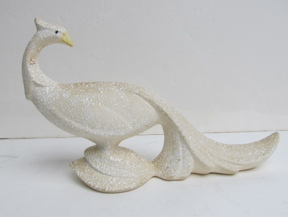 lot 46 image: Mid Century Art Pottery Peacock Sculpture