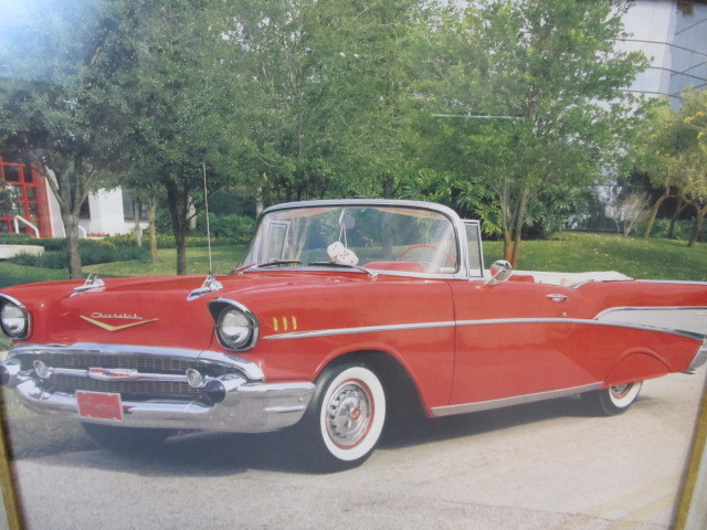 lot 100 image: 2 Large Framed Classic Car Photos