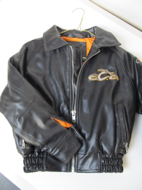 lot 102 image: Pair of Childs Leather Orange County Motorcycle Jackets