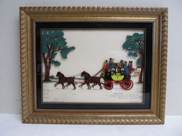 lot 86 image: Original 1938 Reverse on Glass Edinburgh Express by C & A Richards