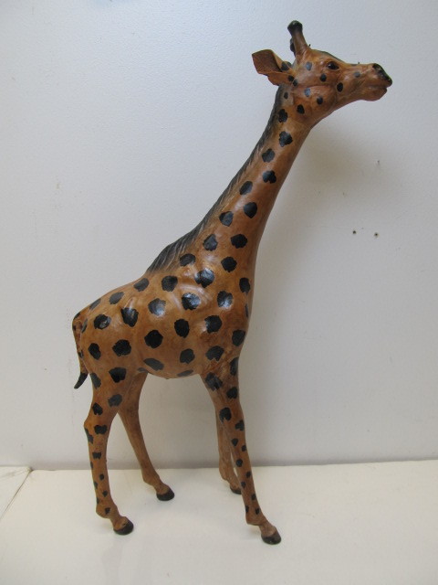 lot 173 image: Large Vintage 26 Genuine Leather Giraffe