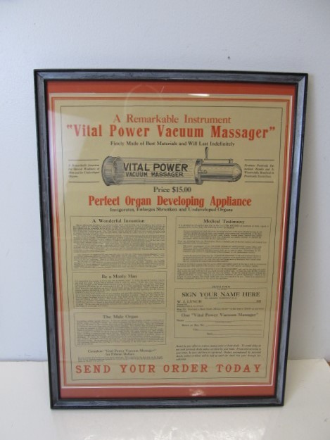 lot 198 image: Original Antique 1920s Organ Enhancer Advertising Poster