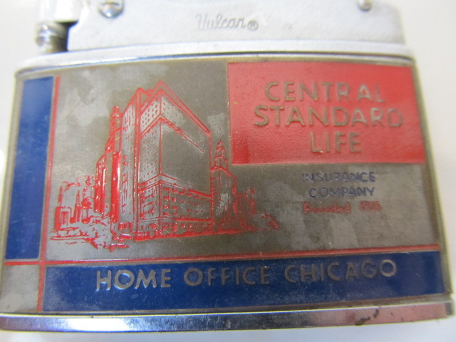 lot 212 image: Vintage Central Standard Life&nbspAdvertising Cigarette Lighter