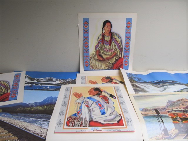 lot 8 image: Group of Original Vintage Great Northern Railroad Posters