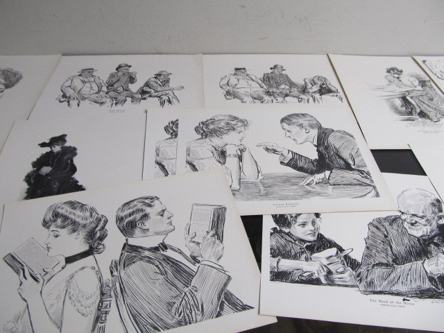 lot 10 image: Group of Original 19101920s Prints by Charles Dana Gibson