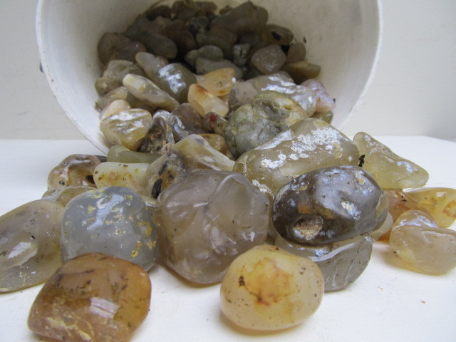 lot 12 image: 20lbs Tumbled Montana Moss Agates