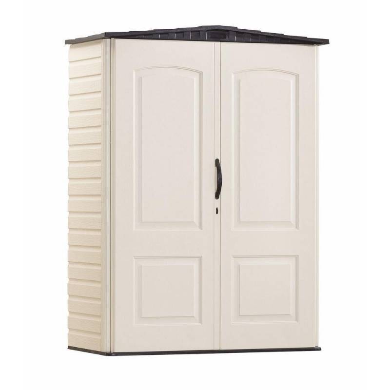 lot 3 image: Rubbermaid 2 ft. 3 in. x 4 ft. 5 in. Small Vertical Plastic Shed, FG5L1000SDONX