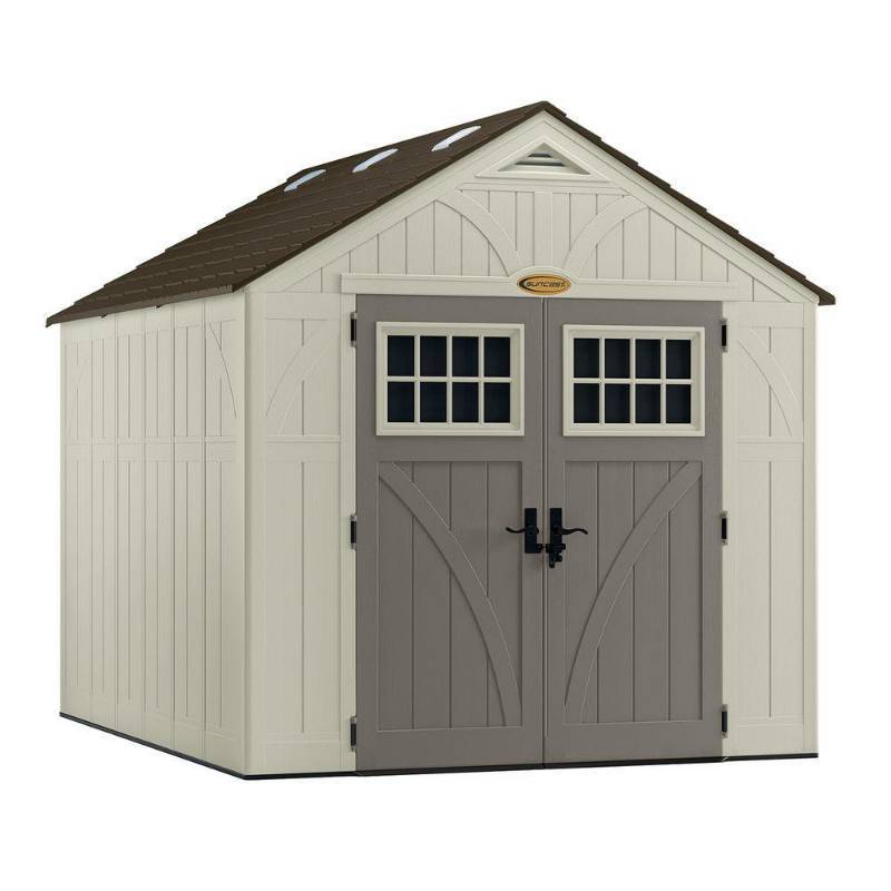 lot 4 image: Suncast Tremont 8 ft. 4-12 in. x 10 ft. 2-14 in. Resin Storage Shed, BMS8100