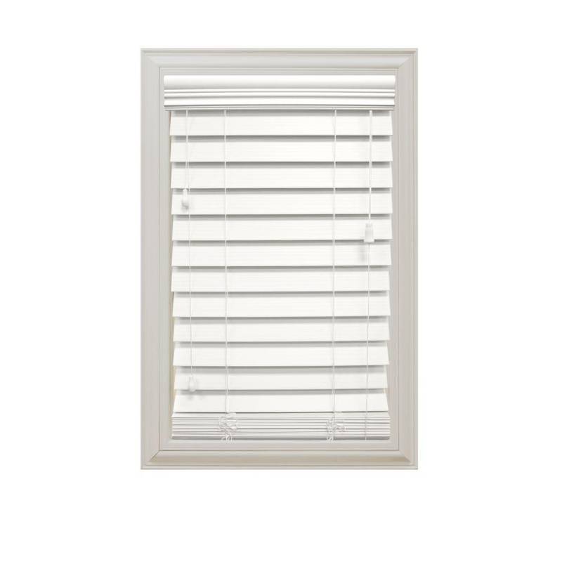 lot 184 image: 2 Cases (2 BlindsCase) of White 2-12 Premium Faux Wood Blind - 35 in. W x 48 in. L