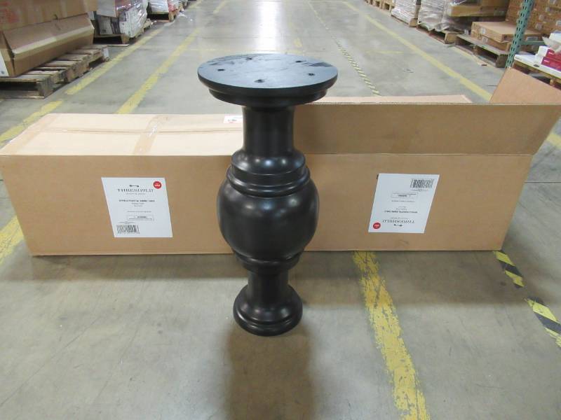 lot 75 image: 2 Black Pedestals For Table(s) And the Do It Yourselfer