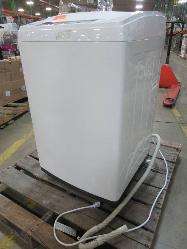 lot 20 image: Magic Chef 2.0 cu. ft. Compact Top Load Washing Machine in White, Portable with Stainless Steel Tub, MCSTCW20W4 - Small Dents LH Panel