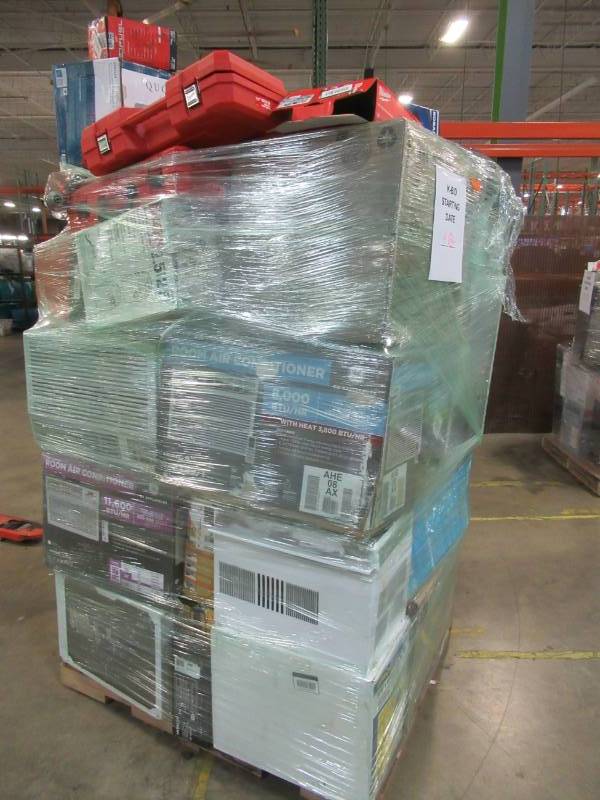 lot 31 image: WHOLESALE MIXED PALLET OF RETURNS - TOOLS, AIR CONDITIONERS, SMALL HOUSEWARES AND MORE