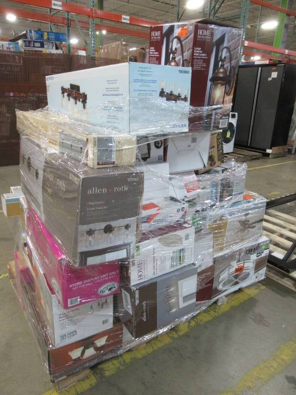 lot 241 image: WHOLESALE MIXED PALLET OF RETURNS - INDOOR AND OUTDOOR LIGHTING