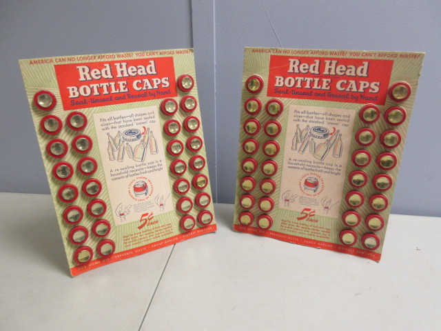 lot 347 image: RED HEAD BOTTLE CAPS SIGN BOARDS