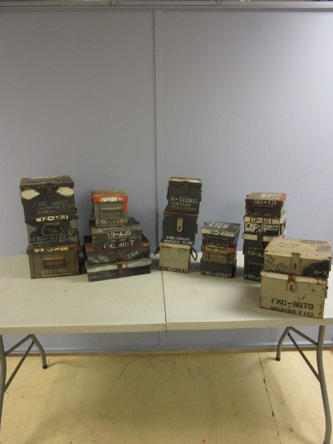 lot 324 image: FMC CORPORATION METAL MACHINE TOOL STORAGE BOXES