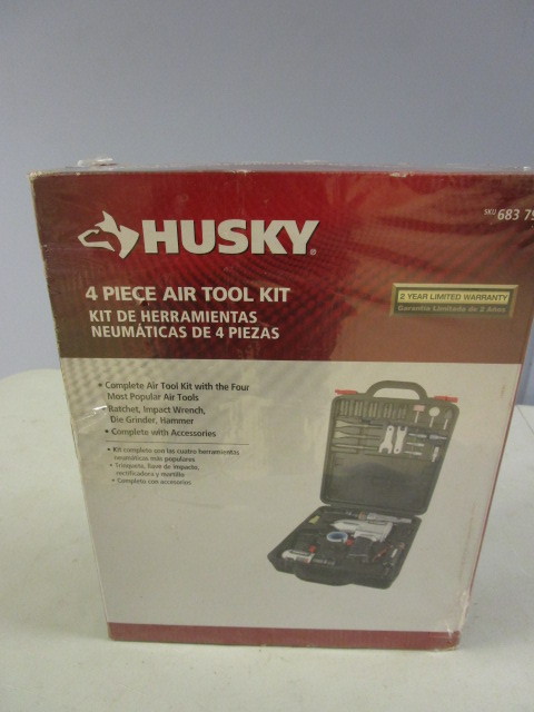 lot 318 image: HUSKY 4 PIECE AIR TOOL KIT-NEW