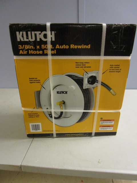 lot 305 image: KLUTCH AIR HOSE AND REEL COMBINATION- NEW
