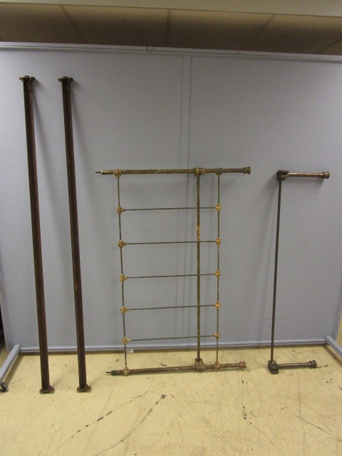 lot 388 image: FULL SIZE CAST IRON BED FRAME