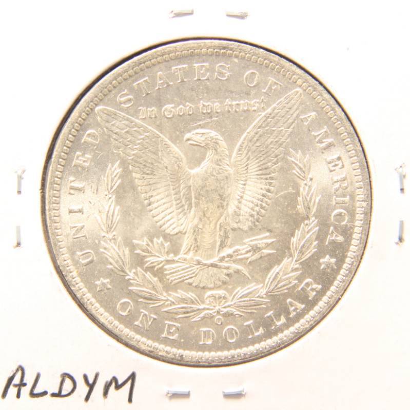 1885-O MORGAN SILVER DOLLAR BU-UNC (coin looks much better in hand than in picture)