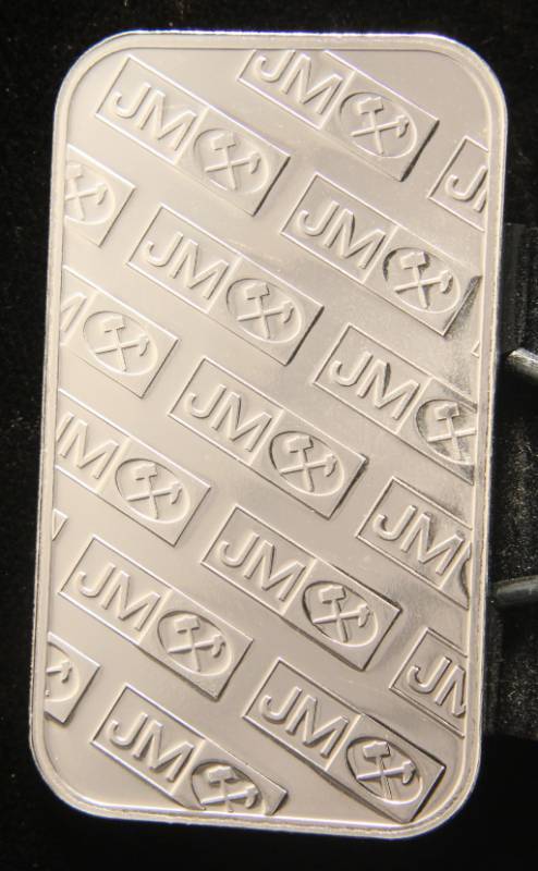 1 TROY OZ. .999 FINE SILVER BAR JM JOHNSON MATTHEY