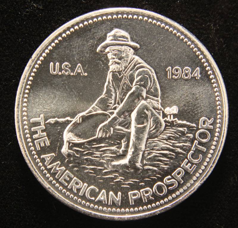 1 TROY OZ. .999 FINE SILVER 1984 ENGELHARD AMERICAN PROSPECTOR
