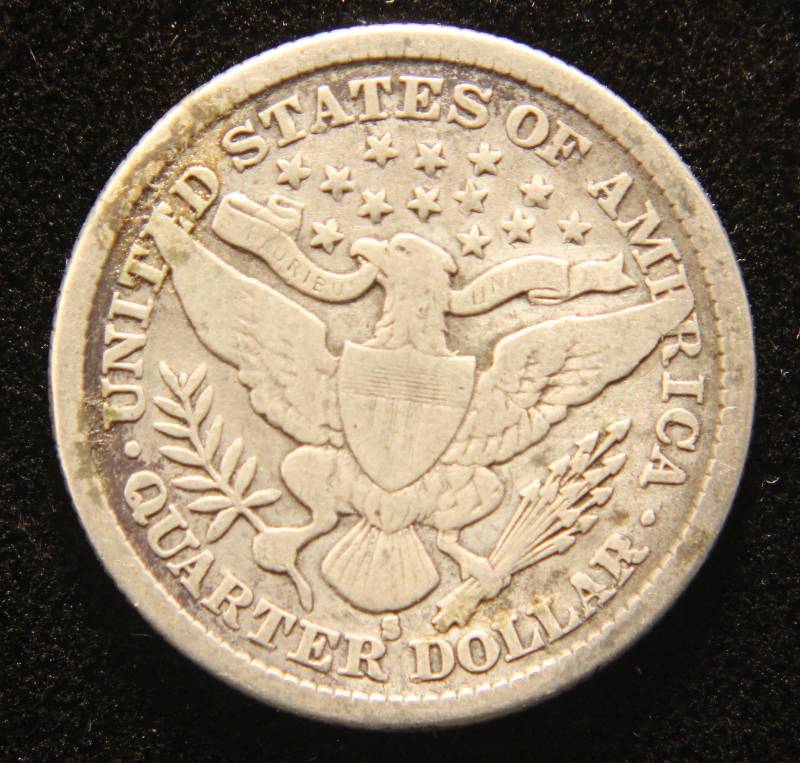 1899-S BARBER SILVER QUARTER