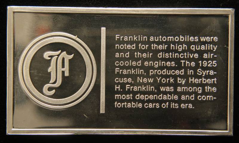 VINTAGE 1925 FRANKLIN 1000 GRAINS (2.08 TROY OZ) STERLING SILVER ART BAR