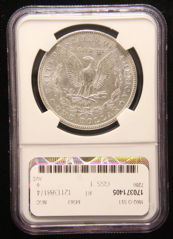 1902-O MORGAN SILVER DOLLAR MS63 NGC