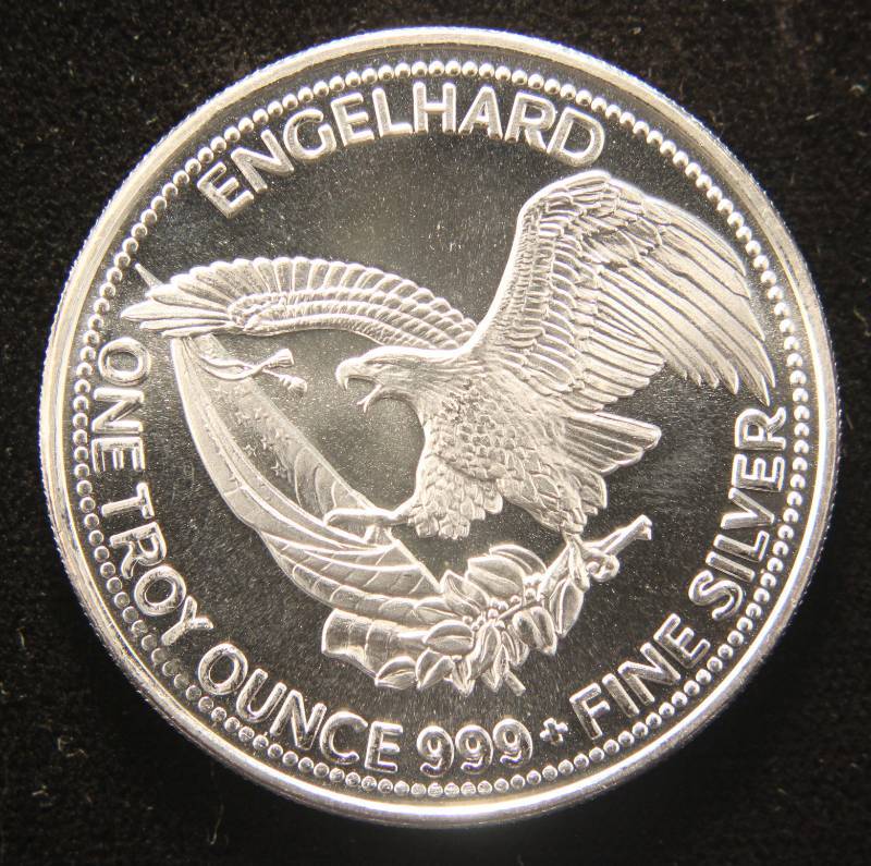 1 TROY OZ. .999 FINE SILVER 1984 ENGELHARD AMERICAN PROSPECTOR