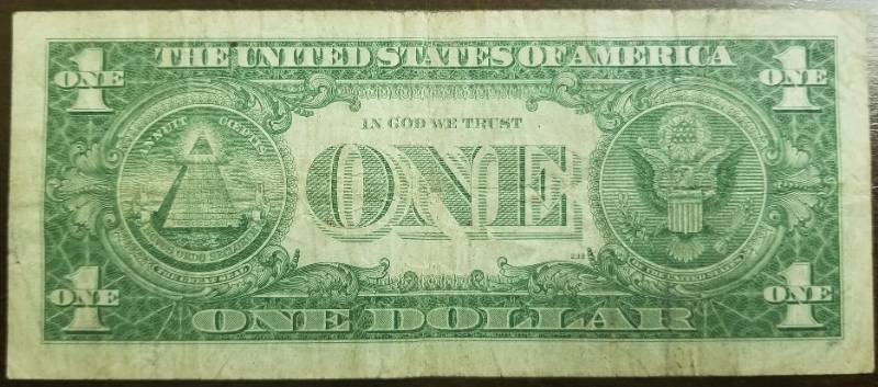 1957 US BLUE SEAL $1 SILVER CERTIFICATE STAR NOTE
