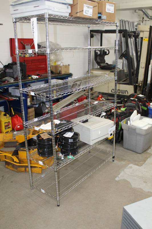 lot 431 image: NSF 6-Tier Wire Rack Shelving Unit