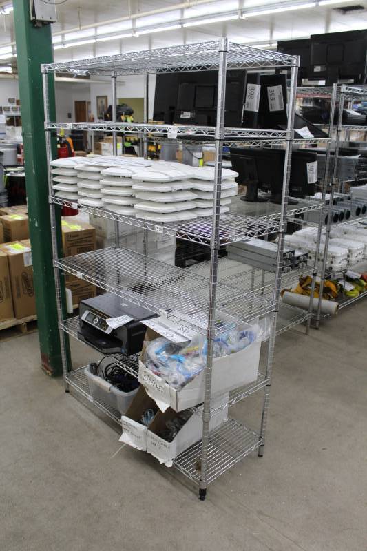 lot 432 image: NSF 6-Tier Wire Rack Shelving Unit