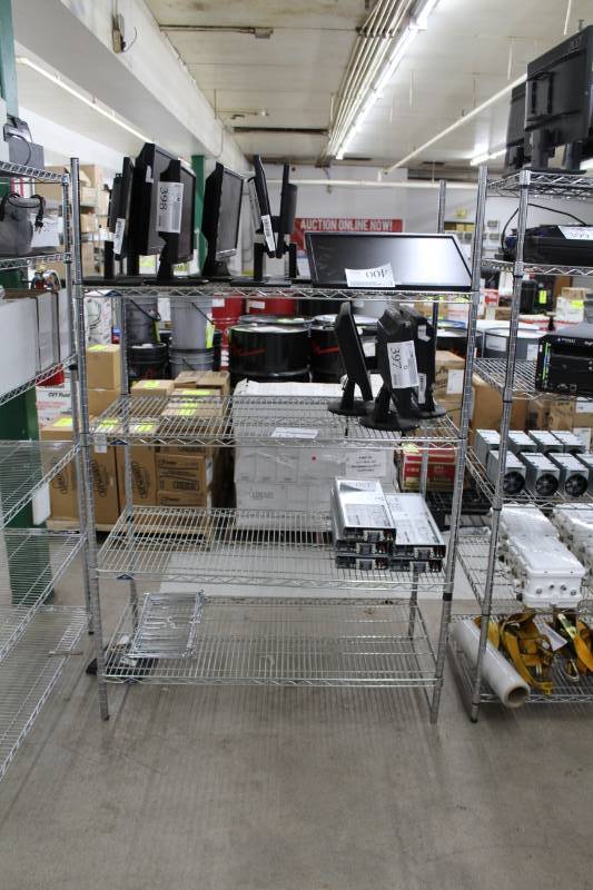 lot 433 image: NSF 4-Tier Wire Rack Shelving Unit
