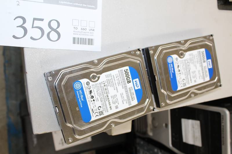 lot 358 image: WD 500GB Hard Disk Drives