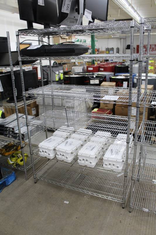 lot 434 image: NSF 6-Tier Wire Rack Shelving Unit