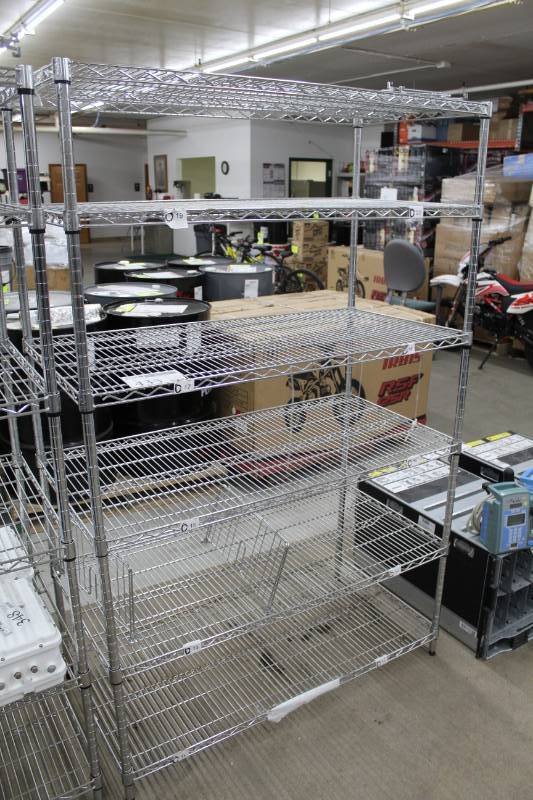 lot 435 image: NSF 6-Tier Wire Rack Shelving Unit