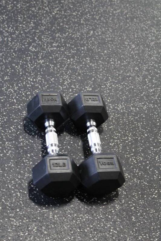 lot 346 image: York 12-lb. Dumbbells