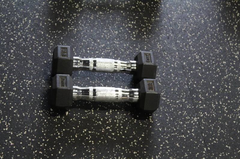 lot 351 image: York 3-lb. Dumbbells