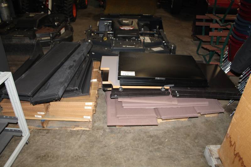 lot 218 image: Office Cubicle Walls and 5-Hanging Storage Cabinets