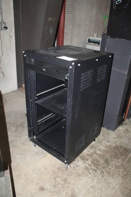 lot 214 image: Rolling Computer Server Tower Cabinet