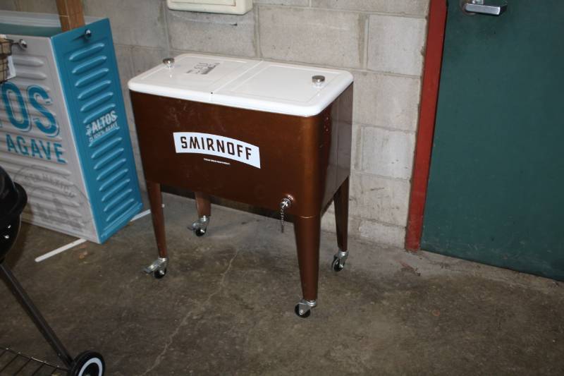 lot 113 image: Smirnoff Rolling Standing Cooler