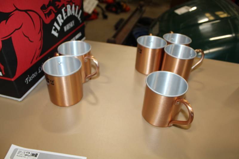 lot 121 image: Zin 72 Gin Copper Mugs