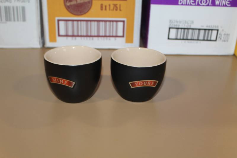 lot 138 image: Baileys Yours and Mine Cups