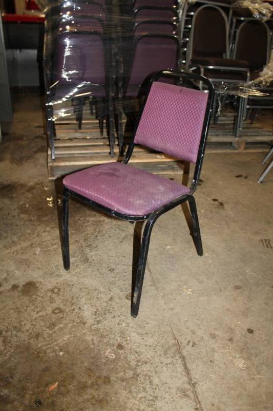 lot 248 image: Padded Dining Chairs with Metal Frames
